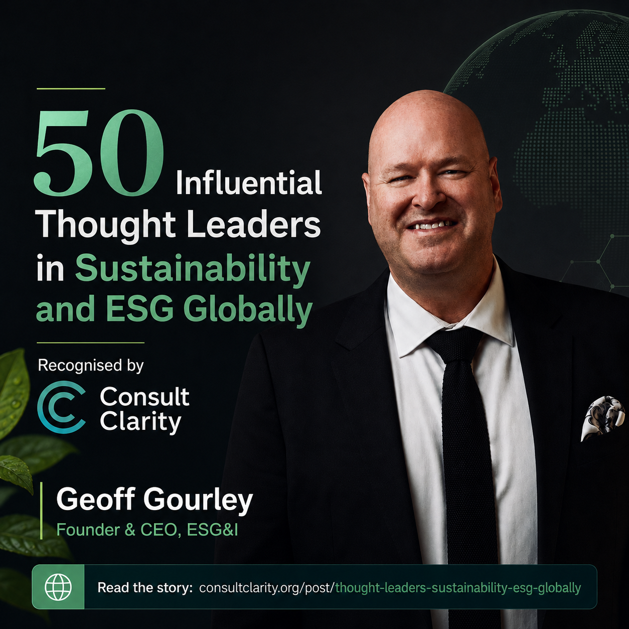 ESG&I Founder Geoff Gourley recognised among 50 influential sustainability and ESG thought leaders globally